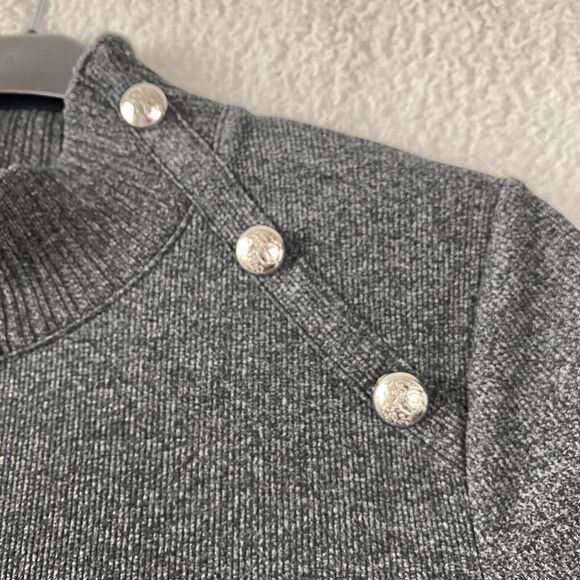 Rafaella Charcoal Gray Women's Turtleneck Sweater Size L Jumper - Picture 4 of 10